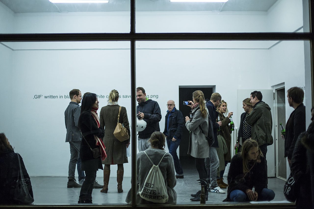 Opening audience in the exhibition room